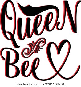 Retro Bee T-shirt Design, Vector
