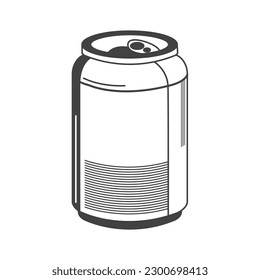 Retro Beer Can  Vector Stock Illustration