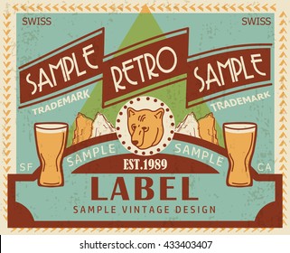 Retro Beer Label Design