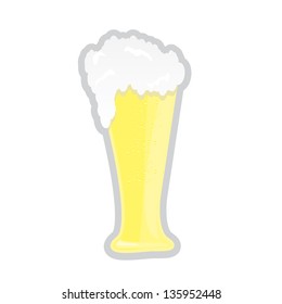 retro beer label. vector illustration. Vector beer mug.