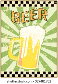 retro beer sign, vector illustration,fictional artwork