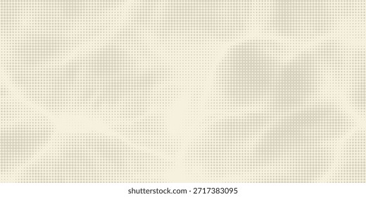 Textura de papel de meio-tom bege retrô. Vintage ofício ecru papel de parede com manchas, manchas, partículas. Fundo de cobertura de grão grunge creme claro. Fundo de tela pontilhado e pontilhado sujo. Vetor
