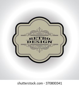 Retro Beige Logo Label . Vector. 