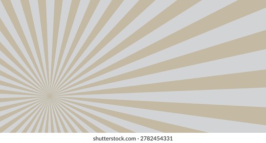 Retro Beige Sunburst Background With Radiating Rays and Vintage Radial Burst Pattern for Design
