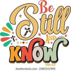 Retro Bible Verse Quotes Vector Design
