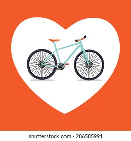 Retro Bicycle Background Vector Illustrator. EPS10