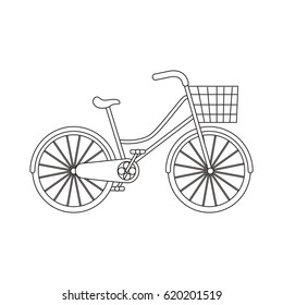 retro bicycle with basket