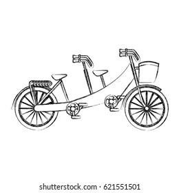 retro bicycle with basket
