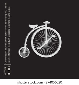 Retro bicycle icon.