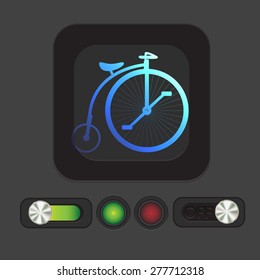 retro bicycle icon