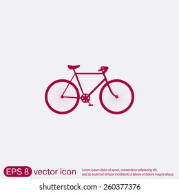 retro bicycle icon. vector icon