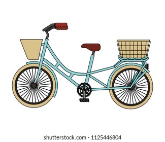 retro bicycle isolated icon