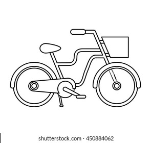 retro bicycle isolated icon design, vector illustration  graphic 