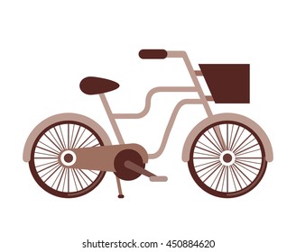 retro bicycle isolated icon design, vector illustration  graphic 