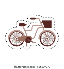 retro bicycle isolated icon vector illustration design