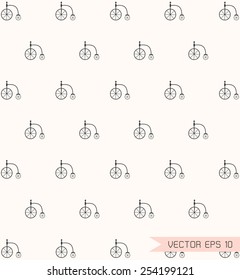 retro bicycle pattern background vector