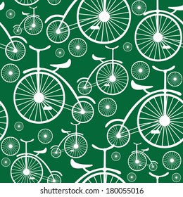 retro bicycle seamless pattern 