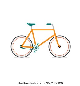 Retro Bicycle, transportation vehicles, Flat style vector illustration