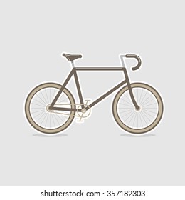 Retro Bicycle, transportation vehicles, Flat style vector illustration