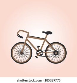Retro bicycle vector cartoon  