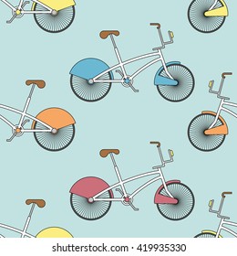 Retro bicycles infinity pattern
