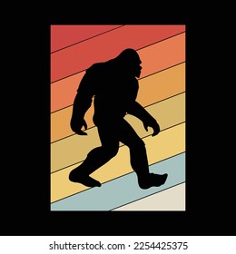 Retro Bigfoot funny gifts t-shirt design