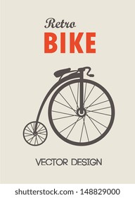 retro bike design over  beige background vector illustration 