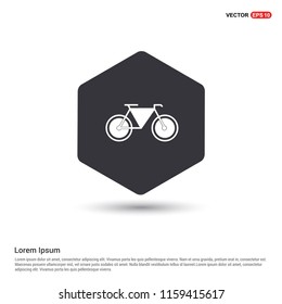 Retro bike icon Hexa White Background icon template - Free vector icon