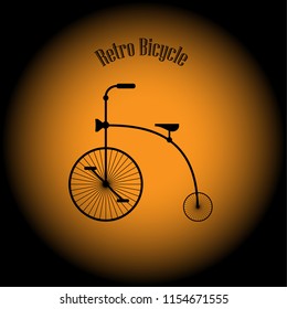 Retro bike. Image in retro style.