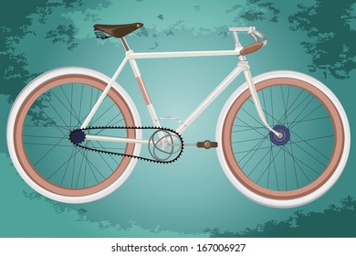 Retro bike. Isolated object. White. vector illustration