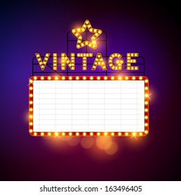 Retro Billboard waiting for your message! Vector illustration