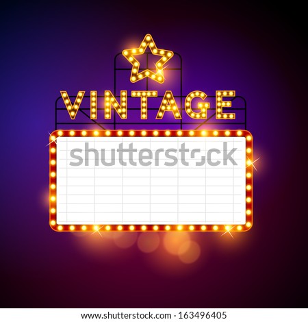 Retro Billboard waiting for your message! Vector illustration