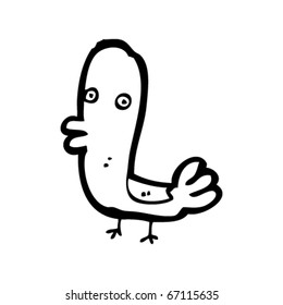 retro bird cartoon