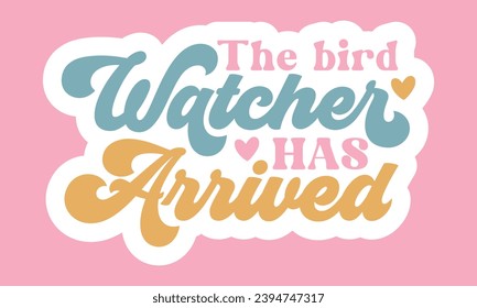 Retro Bird Stickers EPS Bundle, Single Designs