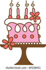 retro birthday cake