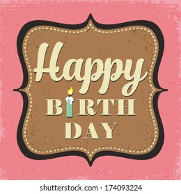Retro birthday greeting card