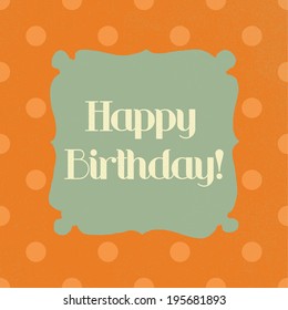 retro birthday greeting card design