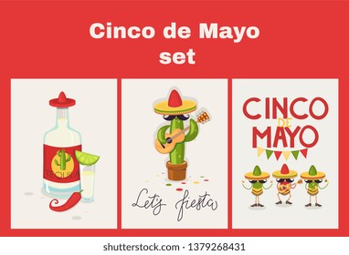 Retro black background header banner or poster design for Fiesta party celebration. music instrument, red chilli and bunting decoration. cactus