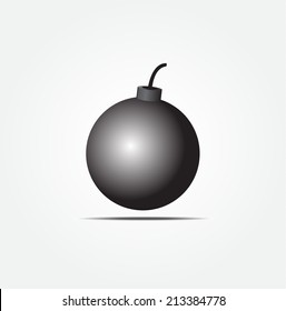 retro black  Bomb , vector illustrator