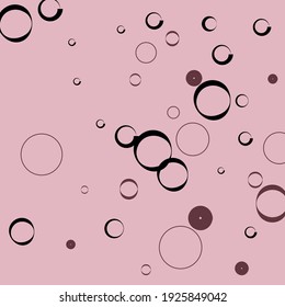 Retro Black Calm Purple Modern Style Simple Art. Classical Dark Bagel Light Elegant Circles Modern Design. Pink Round Oval Pastel Minimal Ornamental Fabrics. Curves Bordo Donut Vector Design Pic.