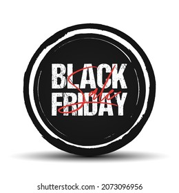 Retro Black Friday Badge. Discount sticker and label shop promotion design.