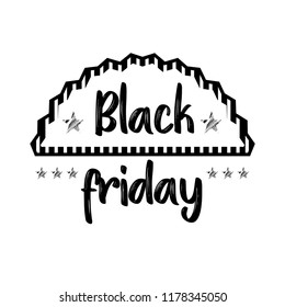 Retro black friday label
