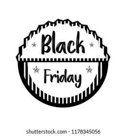 Retro black friday label