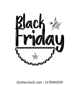 Retro black friday label