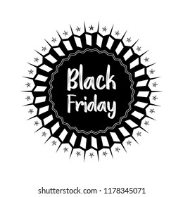 Retro black friday label