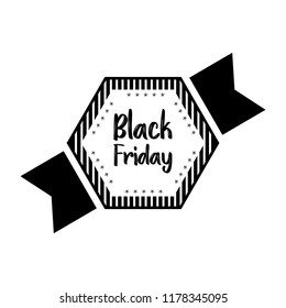 Retro black friday label