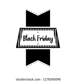 Retro black friday label