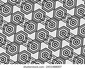 Retro black geometric pattern background, vector abstract circles, abstract art. Trendy pattern background.