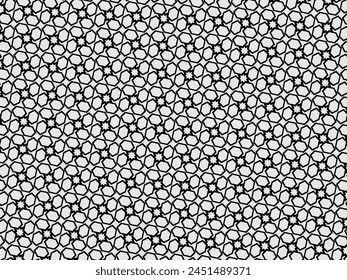 Retro black geometric pattern background, vector abstract circles, abstract art. Trendy pattern background.