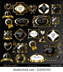 Retro black gold label/can be used for invitation, congratulation or website layout vector